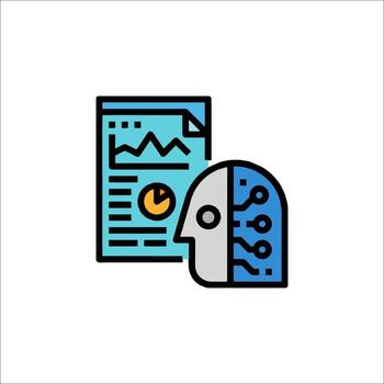 AI Data Analysis Artificial Intelligence and Data Report, analytics vector