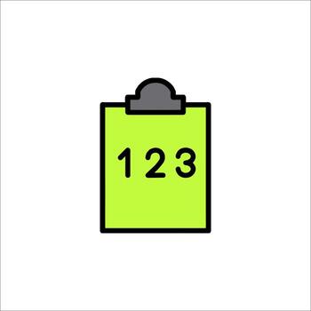 Clipboard 123 Icon Checklist Numbering Counting Symbol, education vector