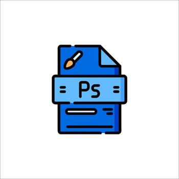 Photoshop File Icon. PS Document Graphic Design ., software vector