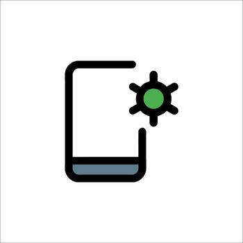Mobile Security Virus Scan Smartphone Threat Detection Icon vector