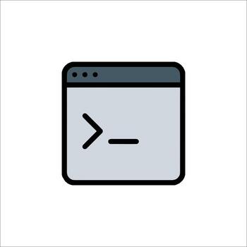 Terminal Icon Command Line Programming Coding Window, developer vector