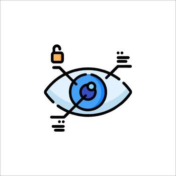 Eye Security Data Privacy Concept Visual Data Protection, personal data vector