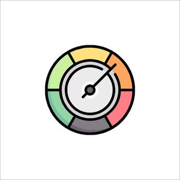 Gauge Icon Performance Speed Progress and Measurement, meter vector