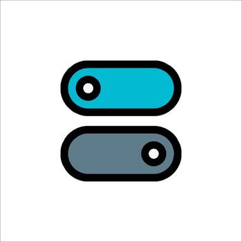 Toggle Switch Icon On and Off Button UI Element, user interface vector