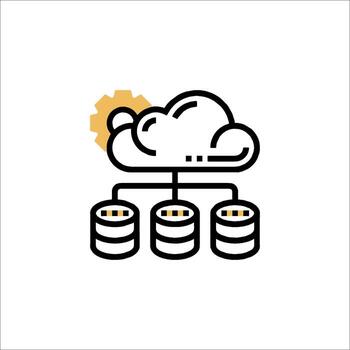 Cloud Computing Database Icon Data Storage and Management, cloud database vector