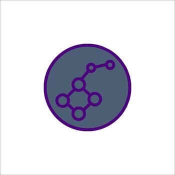 Data Structure Icon Abstract Network Connection Graph, minimalist vector