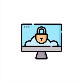 Cloud Security Secure Data on Cloud Computing System, online safety vector