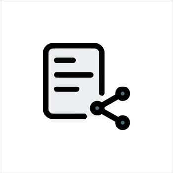 Share Document Icon File Sharing Collaboration Data Transfer, social media vector