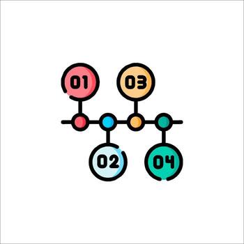 Timeline Infographic Steps Process Workflow and Milestones, business vector