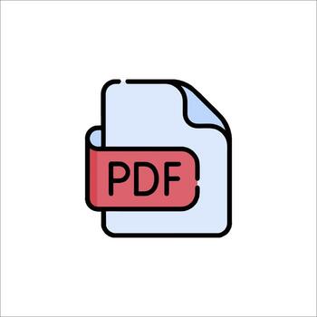 PDF File Icon Document Format Illustration, portable document format vector