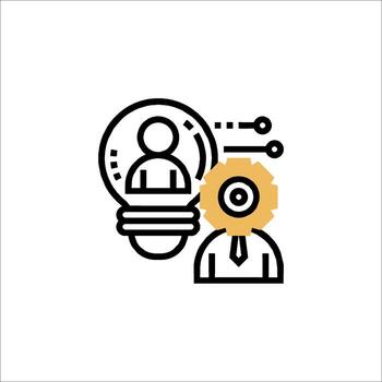 Innovation Automation Idea Generation Icon. Business Concept., machine learning vector