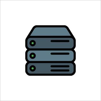 servidor icono datos almacenamiento red hospedaje nube informática, tecnología vector