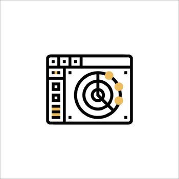Radar Chart Icon Data Analysis Web Interface Statistics, information vector