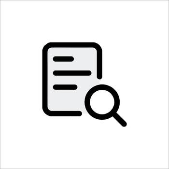 Document Search Icon Find Information Data Analysis, file vector