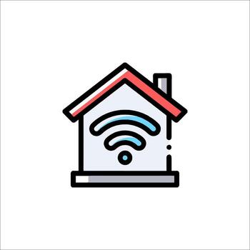 inteligente hogar Wifi icono inalámbrico Internet conexión , iot vector