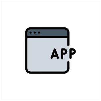 App Icon. Mobile Application Development. Software Program., technology vector