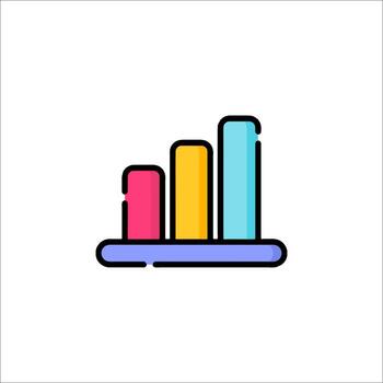 Bar Chart Icon Data Growth Statistics Business vector