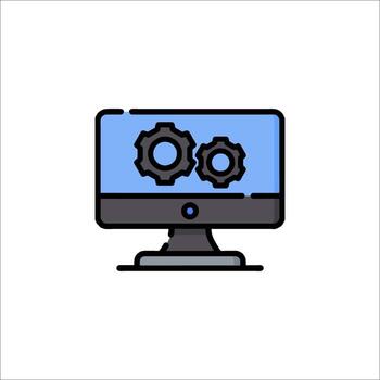 Computer Settings Icon Gears Configuration System Setup, technical support vector
