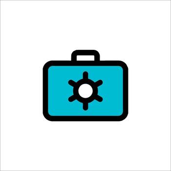 Safe Box Icon Secure Case Security Symbol Graphic vector