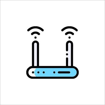 WiFi Router Icon Wireless Network Connection Internet Symbol vector