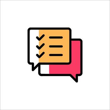 Checklist Chat Icon Task Management Communication, speech bubble vector