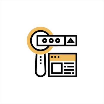 SEO Audit Icon Website Analysis Search Engine Optimization, line icon vector