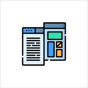 Web Design Layout Icon Website Wireframe UI UX Design, structure vector