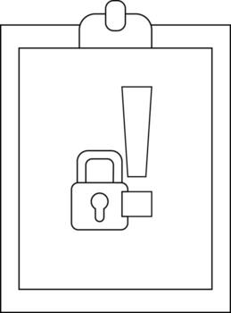 un documento con un bloquear bandera y clip de papel diseño vector