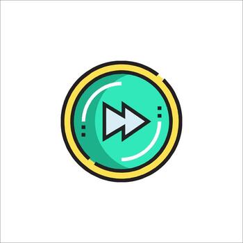 Fast Forward Icon Play Button Media Control , arrow vector