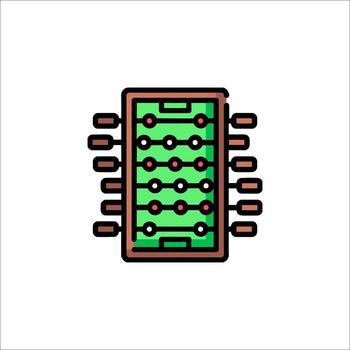 Foosball Table Icon Table Soccer Game Illustration, table game vector