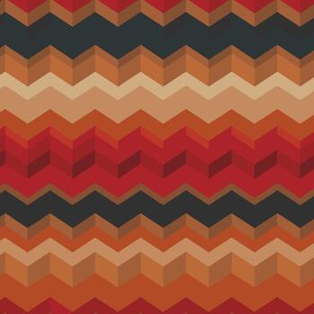 Warm Earth-Toned Zigzag Pattern Background with Seamless Chevron Stripes for Autumnal Designs, Textile Concepts, and Rustic Decor vector
