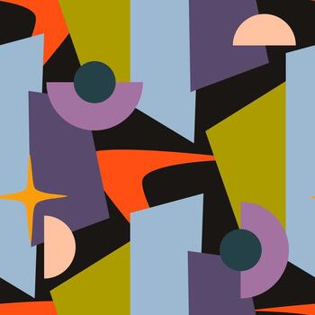 atómico medio siglo modelo con vistoso forma vector