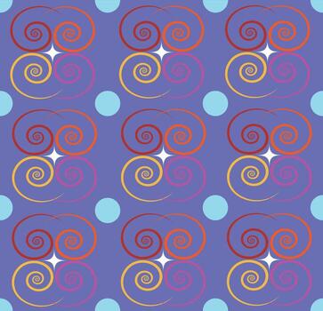 resumen remolinos y círculos modelo en púrpura antecedentes vector