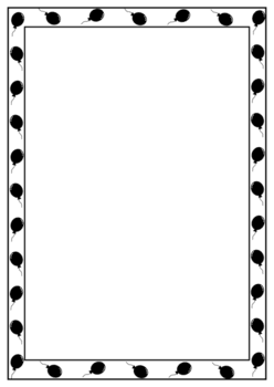 a4 fronteira projetado com balões png