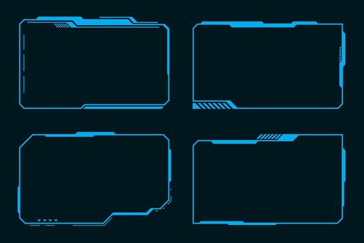 marco cuadrado forma futurista interfaz diseño elemento vector