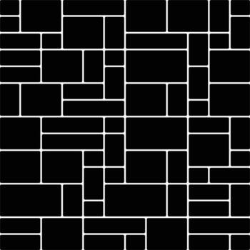 resumen geométrico mosaico modelo de negro rectángulos y blanco líneas fondo vector