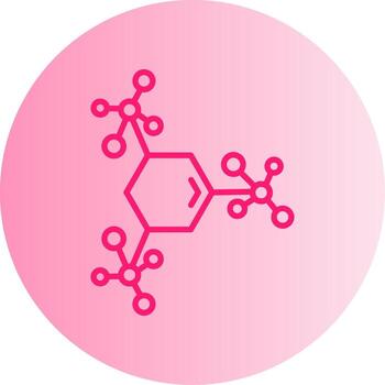 Molecule Structural Model Gradient Dual Tone Circle vector