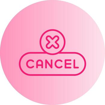 Cancel Action Button Gradient Two Tone Circle vector