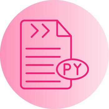 Python Programming Language Icon Gradient Two Tone Circle vector