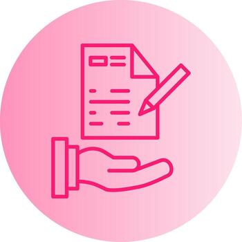 personalizado cliente proyecto propuesta degradado dos tono circulo vector