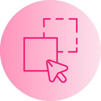 Drop Item in Field Gradient Two Tone Circle vector