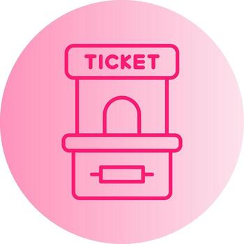 Manual Ticket Booth Gradient Two Tone Circle vector