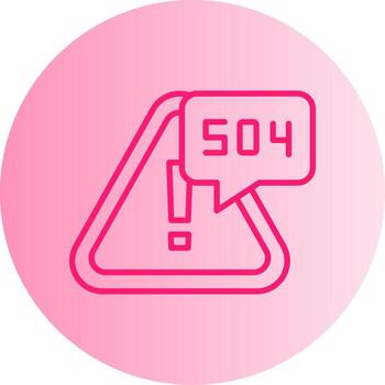 Gateway Timeout Error Gradient Two Tone Circle vector