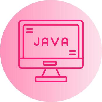 Java Development Kit Symbol Gradient Two Tone Circle vector
