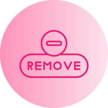 eliminar seleccionado botón degradado dos tono circulo vector