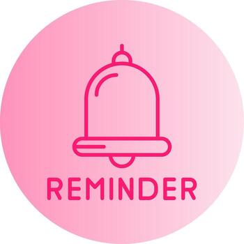 Friendly Reminder Message Gradient Two Tone Circle vector