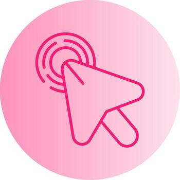 soltero ratón hacer clic degradado dos tono circulo vector