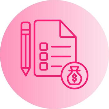 Digital Loan Application Form Gradient Two Tone Circle vector
