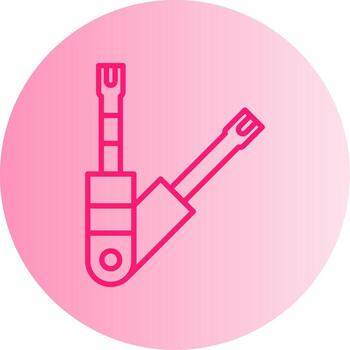 básico plano destornillador degradado dos tono circulo vector