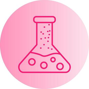 Conical Flask Experiment Tool Gradient Two Tone Circle vector